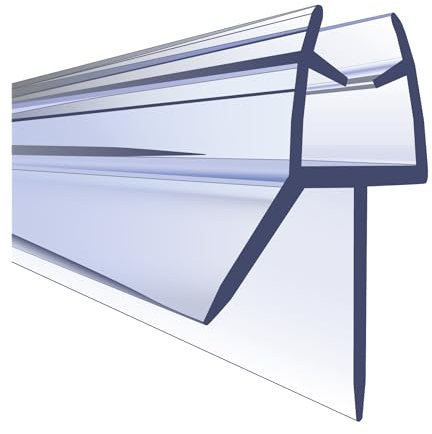 Clear Bath Shower Screen Door Seal Strip - Designed for 4-6mm Glass - 870mm Up to 18mm Gap (Straight)