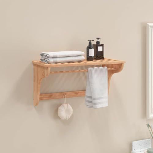 Sufrk Handtuchhalter 60x30x35 cm Massivholz Nussbaum Leiterregal Holz