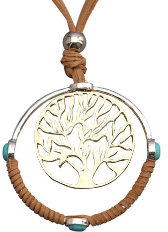 COOLLA Necklace Vintage Boho Style Multilayer Pendant Long Sweater Necklace Jewelry for Women Men with Adjustable Cord (Tree of Life Pendant)