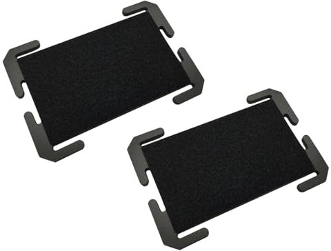 MiOYOOW Panneau de Patchs Molle, 2 Pcs Panneaux Modulaires Nylon pour écussons d'identification 8×5cm, Attaches Tactiques pour Pochette de Sac à Dos de Randonnée Tactique