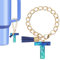 PATIKIL Letter Charm for Stanley Tumbler Cup, Cute Initial T Charm Accessories for Stanley Tumbler Handle Keychain Personalized Charm for Women, Blue