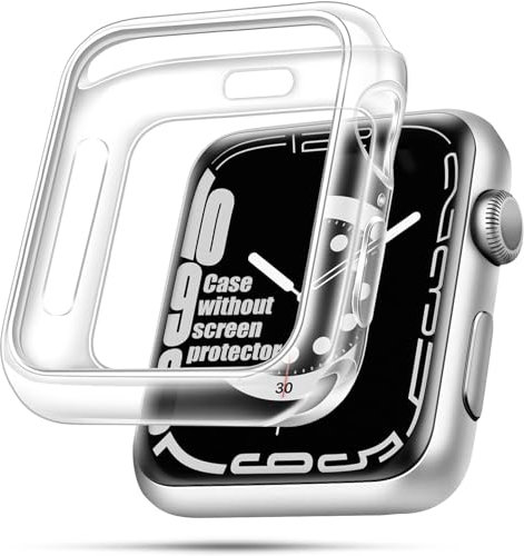 ivoler 3 Piezas Clara Funda para Apple Watch 42mm Series 10, Carcasa Protectora Anti-Rasguños Transparente Suave TPU Silicona Caso Delgada Anti-Arañazos Case Cover para iWatch 42mm