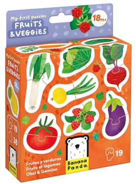 Banana Panda Jigsaw My First Puzzle - Obst & Gemüse: Lernen durch Spielen aus Garten und Obstgarten