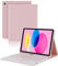 LAMA Bluetooth Keyboard Case with Touchpad for iPad 10th Generation 10.9 inch 2022, iPad A16 11 inch 2025, Detachable Wireless Keyboard Case with Pencil Holder, Pink