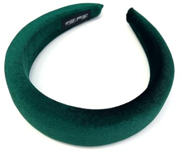 Velvet Padded Headbands for Women – Wide 4.2cm Hair Accessories for Women & Girls, Non-Pinching, Comfortable Fit (Green)