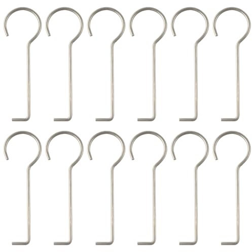 Stainless Steel Drain Key Lifting Hooks - Rustproof Drain Grate Puller for Shower, Bath, Sink Daily Cleaning & Maintenance (12 pcs)