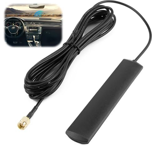 Autoradio Antenne FM, AM Radio Antenne, Windschutzscheiben Antenne Patch mit 3M DAB SMA Anschluss Kabel für Pioneer Alpine Clarion Digital FM Tuner, für Fahrzeug Auto LKW Radio