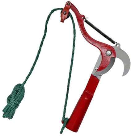INOOMP Obsterntemaschine Gartenschere Ohne Stiel Mit Seil Kraftsparende Obstbaumschere Für Garten Und Pflanzen Ergonomischer Rutschfester Griff Federstahl Dämpfungssystem