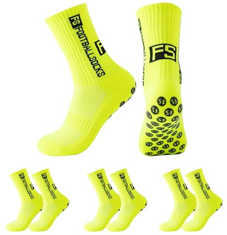 WoRuyKot 3 Paare Fußball Socken,Sportsocken Fussball, Anti Rutsch Sportsocken, Fussballsocken Herren 43-46,Grip-Socken für Fussball Basketball Handball Tennis Laufen
