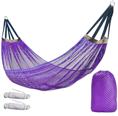 Camping -Hängematte - Mesh Tree Hängematte für außen | Belastungskapazität maximal 200 kg Leichter Outdoor Tree Swing Rucksack -Terrassen Hinterhof Balkon Strandreisen - Fallen für Campingzubehör