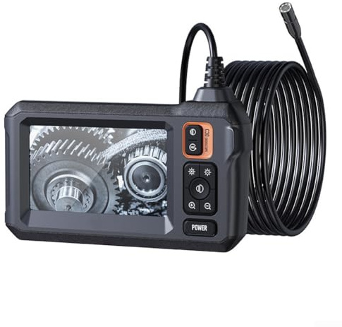 1080P HD Endoskop Kamera, K Inspektionskamera Flexible Pipeline Kamera mit 4.3 LCD und IP67 Wasserdicht & 8 Einstellbare LED-Leuchten (20 Meter)