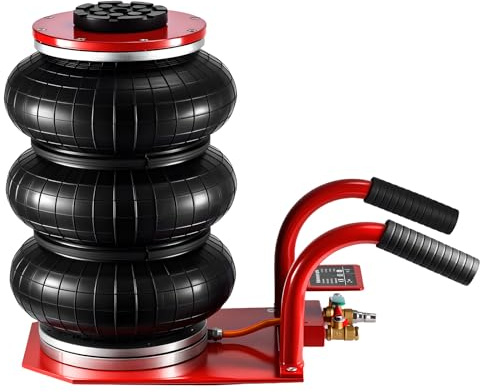 GREENSAPPIRE Pneumatischer Wagenheber 3 t Triple Bag Air Jack Stabil | Dreifachbeutel-Luftheber 140–450 mm Hubhöhe, Airbag-Luftwagenheber mit Schnellhub (5 Sek.), Stabil & Arbeitssparend
