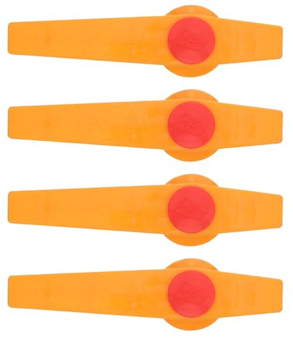 4 Stück-pack Hebelgriff für Ventil aus Kunststoff, Gelb, 14x9mm | Langer Ergonomischer Griff, Rutschfeste Oberfläche, für Gartenventil Reparatur im Außenbereich und Bewässerung