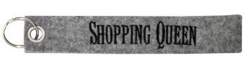 Keyholder Schlüsselbund Filz-Schlüsselanhänger mit Stick -Shopping Queen- Gr. ca. 17x3cm (14143)