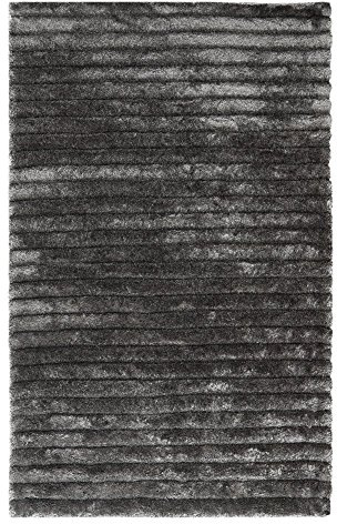 SAFAVIEH 3D Shag Collection 2'6 x 4' Silver SG554C Handmade Modern Abstract 1.25-inch Accent Rug