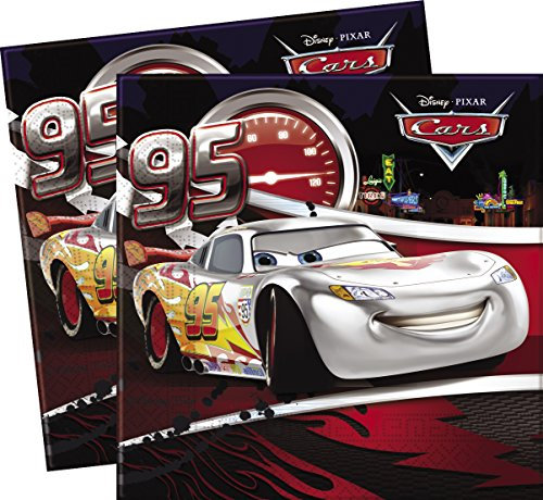 Unique Party 71435 - Silver Edition Disney Cars Paper Napkins, Pack of 20