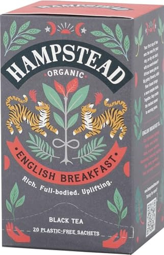 HAMPSTEAD TEA English Breakfast Tea Sachets 20 Bag, 0.02 Pound
