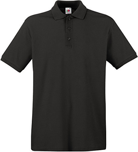 Fruit of the Loom Men's Premium Short Sleeve Polo Shirt, Light Graphite, Large