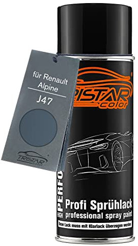TRISTARcolor Peinture voiture Bombe de peinture pour Renault/Alpine J47 Bleu Gris Metallic F Peinture de base aérosol 400 ml