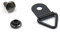 micoshop 50 100 Sets 3/20,3 cm 10 mm Triangle Bild Aufhänger Rahmen Einrahmung Verschluss & Nieten Cap Ohrstecker Snap schwarz