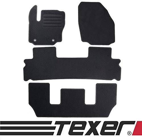 TEXER Textil Fußmatten Passend für Ford Galaxy II 7-Sitzer Bj. 2006-2012 Basic