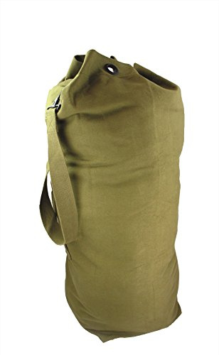 Extra Large Olive Green Canvas Army/Navy Kit Bag Holdall Duffle Bag - 39 / 99cm Tall