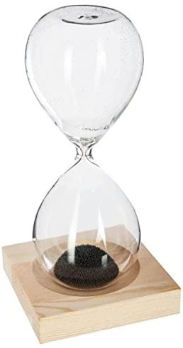 Atmosphera - Sablier Chic - pin et Verre - H15 cm