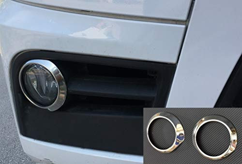 VNVIS Nebelscheinwerfer-Ringdekoration, Edelstahl, 2 Stück, passend für Actros MP4, Chrom, Stahl, Zubehör