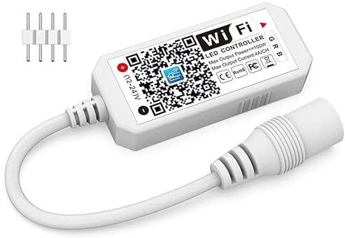 iNextStation Mini RGB Led Streifen Kontroller DC12-24V mit Wifi/App Gesteuert, Fernbedienung Arbeiten Controller mit Alexa/Google Assistant/IFTTT Android/IOS für alle 2835 3528 5050 Led Strip