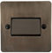 Flat Slate Effect Fan Isolator Switch (Black Nickel Switch) - FSL369