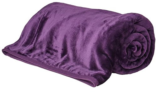 Rohi Luxury Fleece Throw Blanket King Size - Super Soft Warm & Fluffy Blanket - Plum Throw for Sofa - Couch Throw Fleece Blanket - 200x240cm