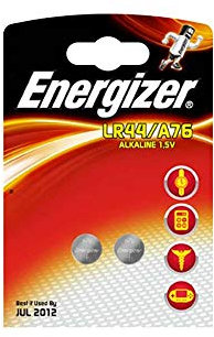 Energizer® Lot de 2 piles bouton alcalines LR44/A76 1,5 V
