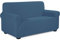 TIANSHU Sofabezug 2 sitzer, Stretch Spandex Couchbezug Sesselbezug Elastischer Antirutsch Stretchhusse Weich Stoff,Jacquard-Stretch-Sofabezug, Schonbezug für Sofa-Sofahalter(Denim Blau)