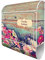 banjado® Design Briefkasten personalisiert mit Blumenpfücken 38,5x46,5x13cm & 2 Schlüssel - Briefkasten Stahl weiß mit Zeitungsfach pulverbeschichtet - Postkasten A4 Einwurf inkl. Montagematerial