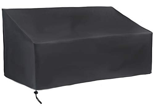 CHEYLIZI Garden Bench Covers 2 Seater, Waterproof, Windproof, Anti-UV, Tear Resistant 210D Oxford Fabric Outdoor Patio Bench Seat Cover