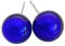 Ohrringe aus Muranoglas, handgefertigte Glasohrringe, Muranoglasschmuck, Glasohrringe, versilberte Ohrstecker, Murano-Echtheitszertifikat, zierliche 0,8 cm/8 mm Kugel-Ohrringe, Glas
