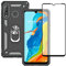 Yiakeng for Huawei P30 Lite Case, P30 Lite Case with Screen Protector, Silicone Shockproof Protective Phone Cover with Ring Kickstand for Huawei P30 Lite (Black)