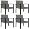 vidaXL 4X Garten Essstuhl Gartenstuhl Stuhl Gartensessel Sessel Rattanstuhl Gartenmöbel Balkonstuhl Terrassenstuhl Stühle Poly Rattan Grau