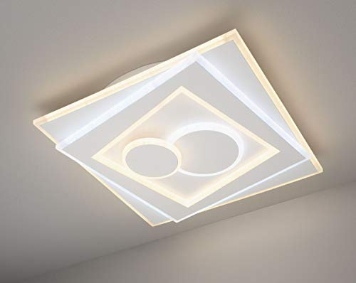 casa NOVA Deckenleuchte LED STAIRS (BHT 53x7x53 cm) BHT 53x7x53 cm weiß Deckenleuchte Deckenlampe