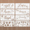 OOTSR 8 Stück Inspirierende Worte Schablonen Set, Kunststoff Zeichnungs Schablonen, Wiederverwendbare Schablonen zum Malen auf Holz Scrapbooking Böden Wand Kunst Dekorationen