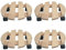 4x Rolluntersetzer rund Pflanzroller 30x30 cm - max. 120 kg Traglast - aus Buchenholz - Stabil & robust - Für Pflanztöpfe, Möbel & schwere Gegenstände