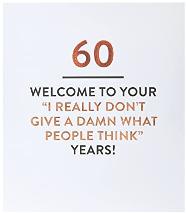 UK Greetings 60th Birthday Card for Him/Her/Friend - Cheeky Design