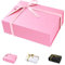 Confezione regalo con coperchio, confezione regalo con nastro e carta triturata, scatole regalo magnetiche, grandi per matrimoni, compleanni, Natale, anniversari (rosa, 26 x 18 x 7,5 cm)