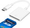 Leizhan SD Card Reader, USB C to SD Card OTG Camera Reader Adapter, Compatible with Huawei P30, Samsung Galaxy S21 Ultra S20, White