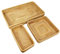 Bandeja de Servicio de Ratán, Bandeja Tejida Rectangular Cesta de Mimbre Tejida a Mano Bandeja Organizadora Bandeja de Ratán Organización de Mesa Cesta de Almacenamiento de (Juego de 3 piezas.)
