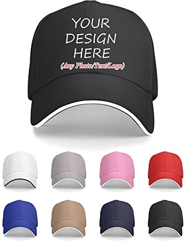 AOOEDM Personalisierte Baseballmütze mit Ihrem Text/Foto/Logo Custom Trucker Hat für Männer & Frauen Dad Hats Customized Cap Geschenk