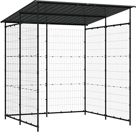 ZHOUMIN Fahrradschuppen, Fahrradgarage, Fahrrad Garage, Gerätehaus, Fahrrad Unterstand, Lagerschuppen, Geräteschrank, 190x190x222 cm Stahl Schwarz