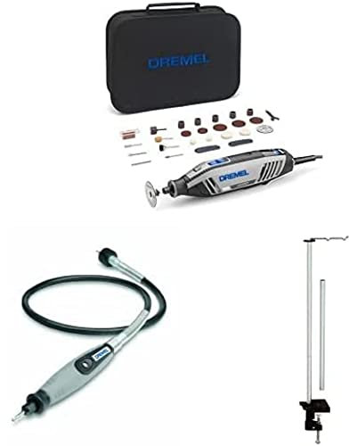 Dremel 4250 Rotary Tool 175 W, Multitool Kit With 35 Accessories, Flex-shaft (225) and Rotary Tool Holder (2222) With Adjustable Height