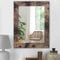 HLFMVWE Wandspiegel mit antikem Holzrahmen, rechteckig, rustikaler Spiegel, groß, 50,8 x 40,6 cm, dekorativ, Bauernhaus, Badezimmer, Waschtisch, Schlafzimmer, Eingangsbereich, Wohnzimmer, rustikales