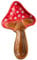 Cute Mushroom Spoon Rest, GMFINE Ceramic Spoon Rest Holder for Stove Top, Mushroom Kitchen Accessories Cottagecore Decor, ST-WLC9001